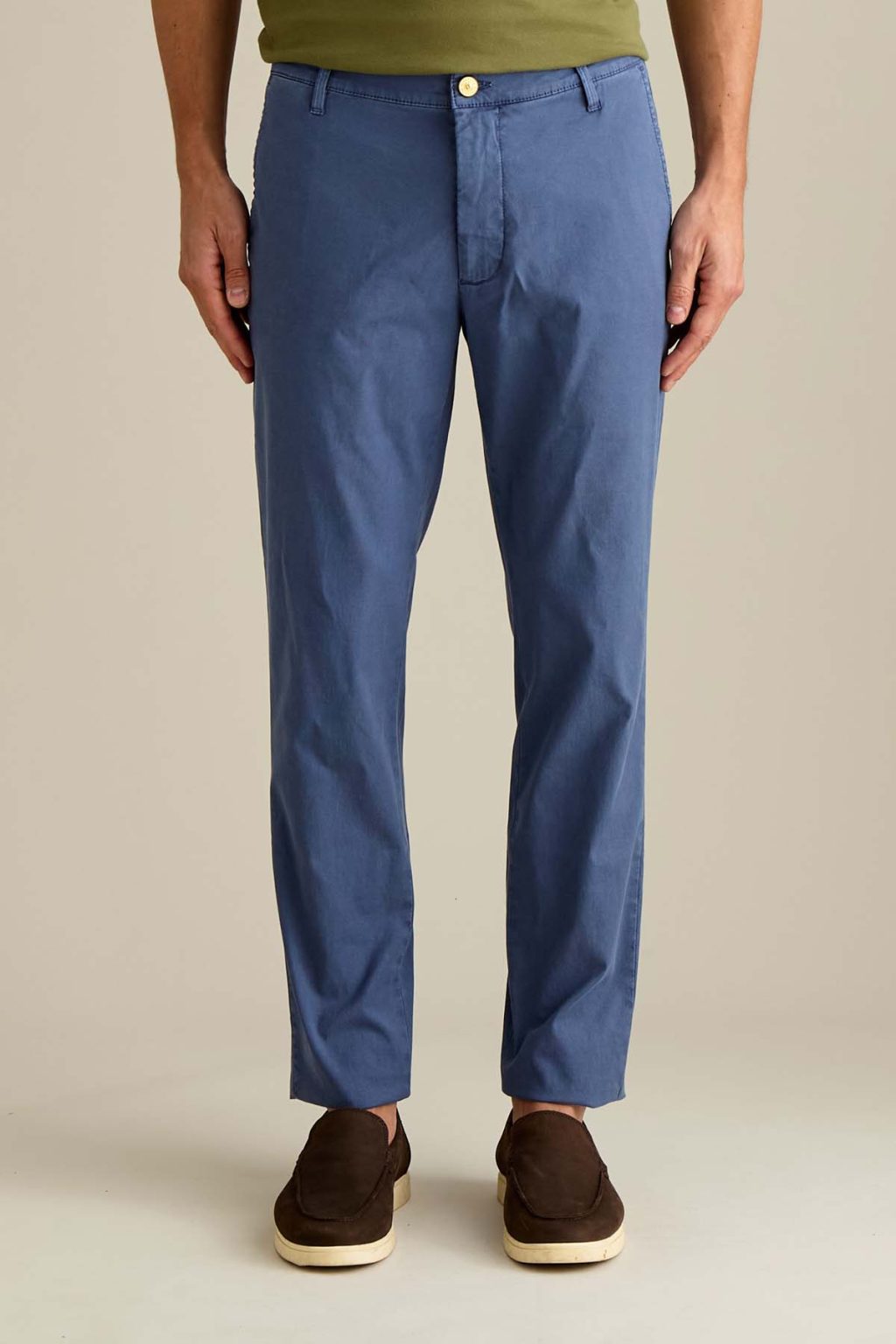 PANTALONE - JACK - CHINO COTONE SLIM FIT BLU MEDIO