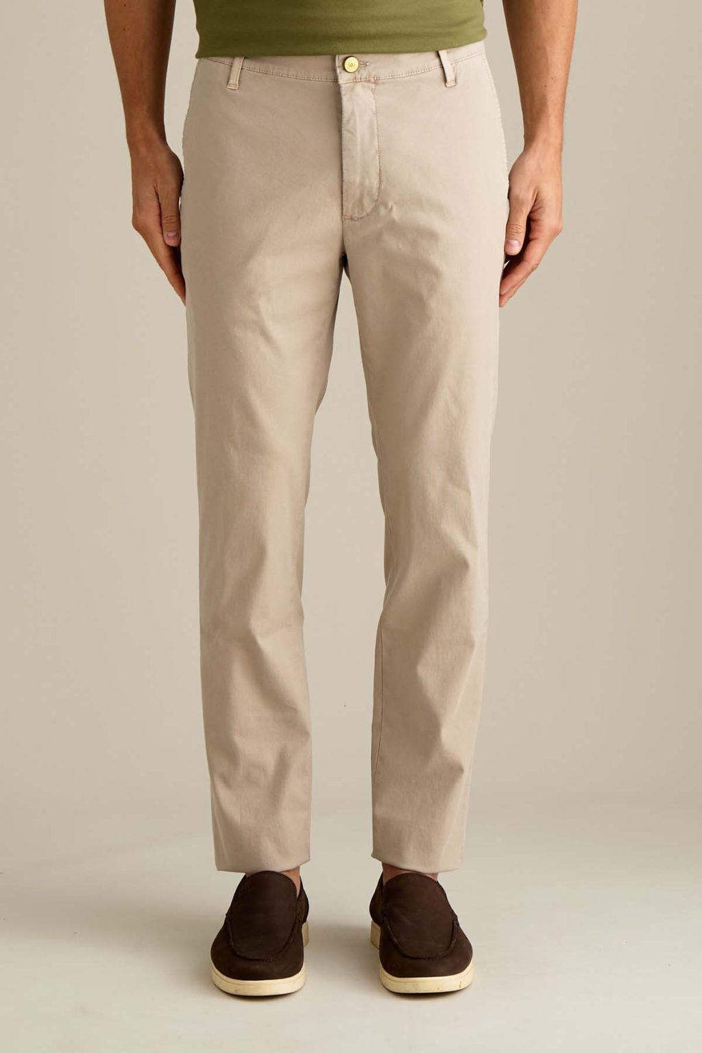 PANTALONE - JACK - CHINO COTONE SLIM FIT BEIGE CEMENTO