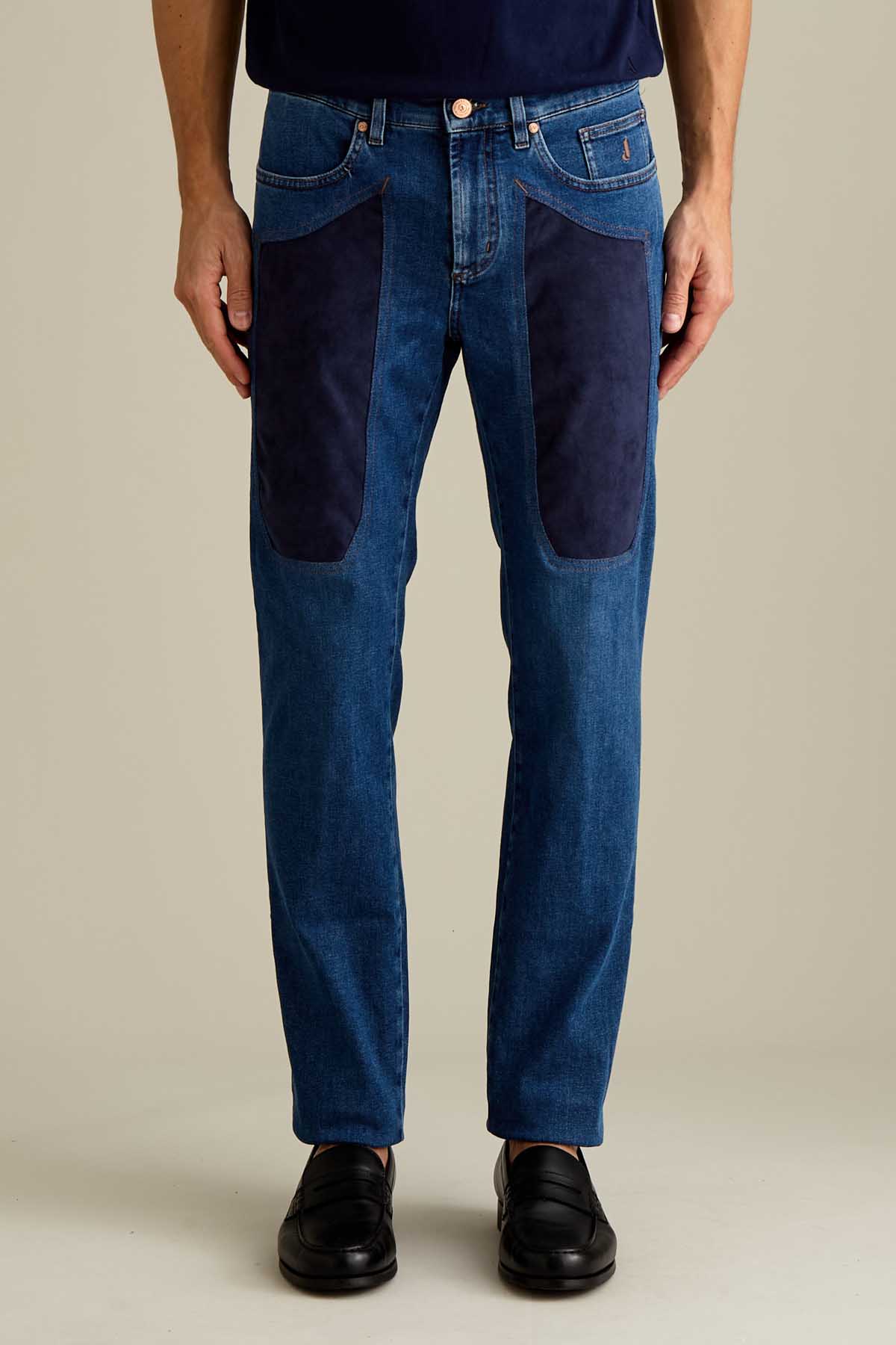 JEANS - JOHN - TOPPA ALCANTARA® BLU SCURO DENIM SLIM FIT