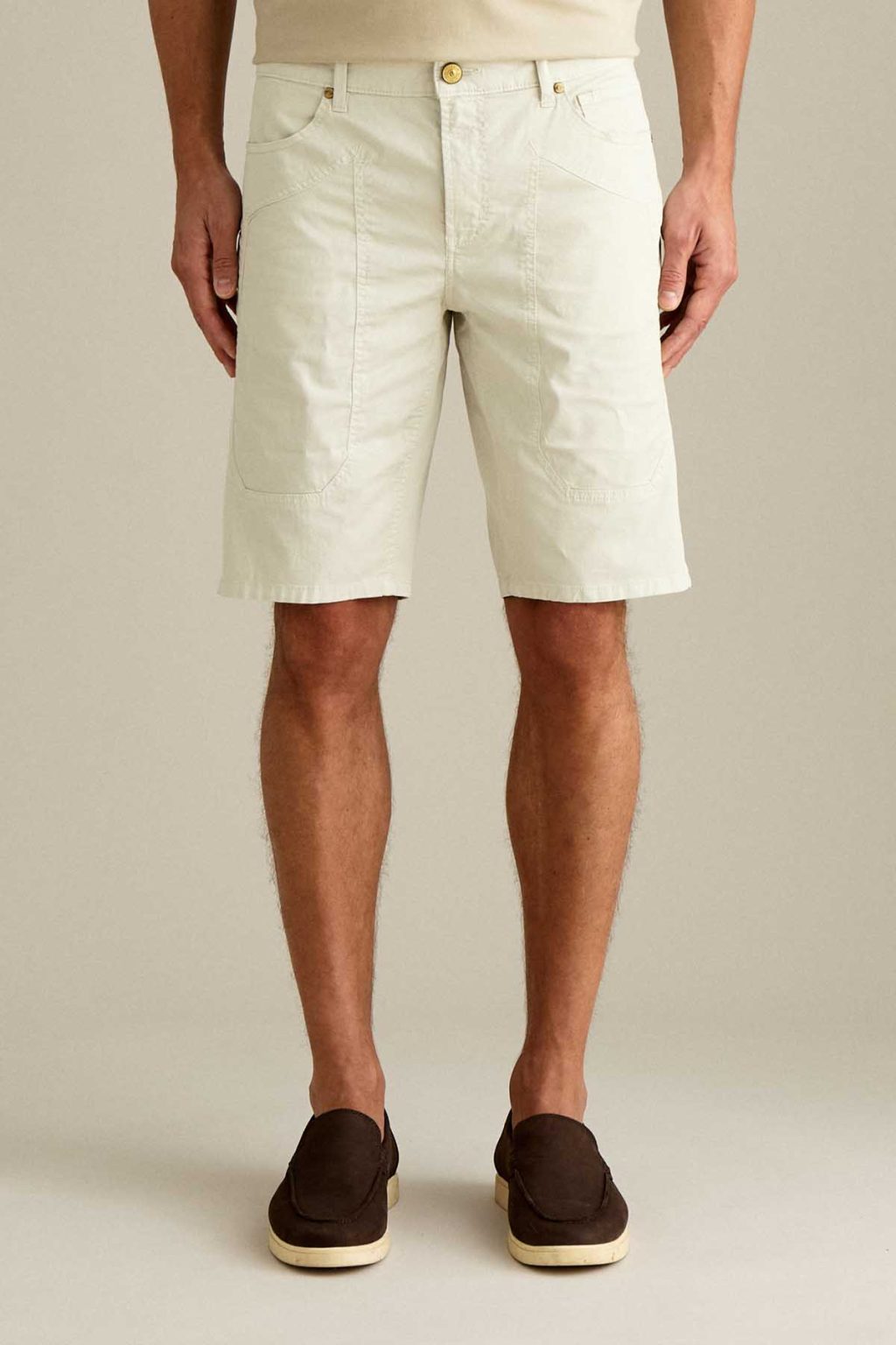 BERMUDA - JAYDEN - TOPPA COTONE SLIM FIT GRIGIO GHIACCIO