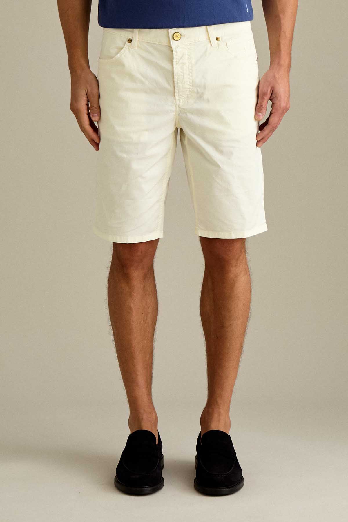 BERMUDA - JO - COTONE SLIM FIT BIANCO NEVE
