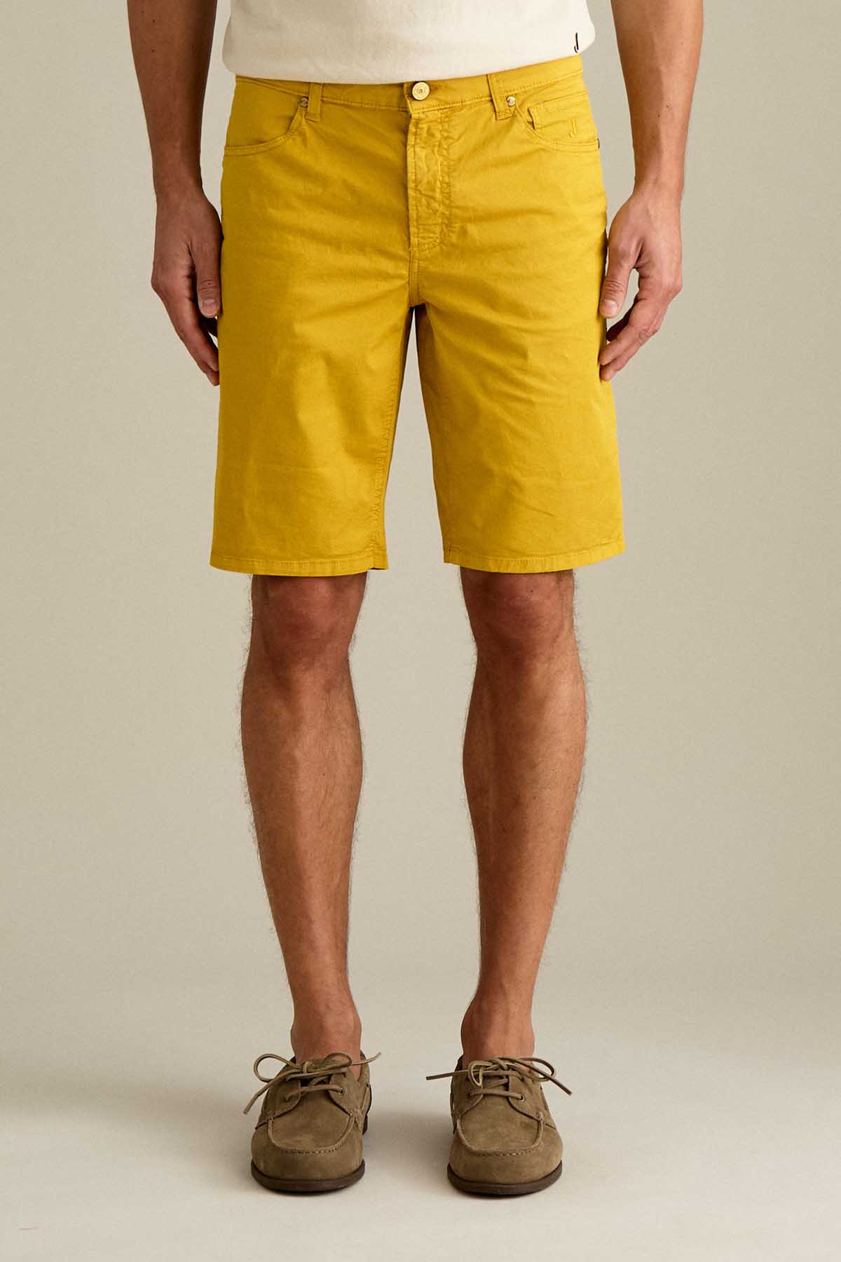 BERMUDA - JO - COTONE SLIM FIT GIALLO ORO