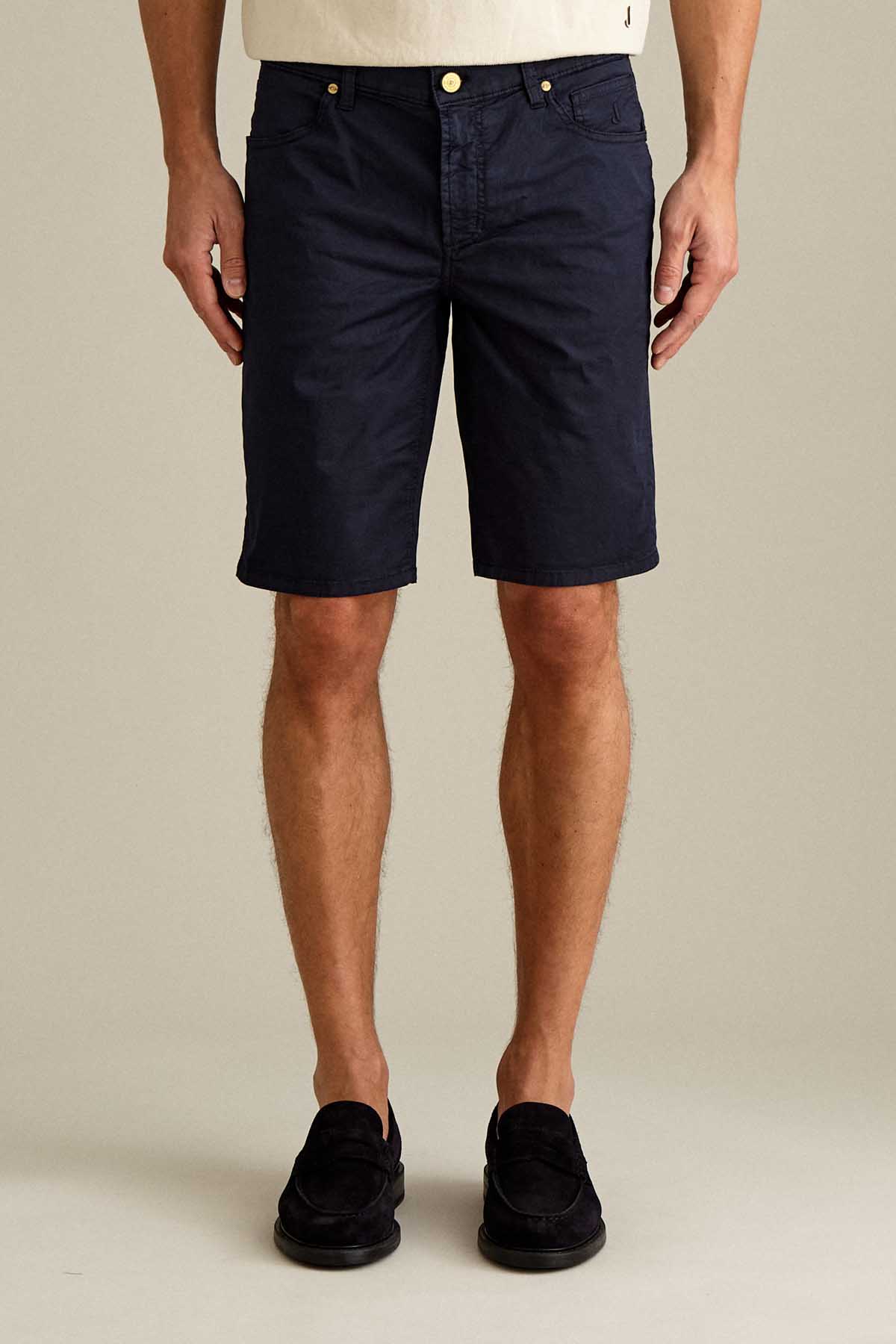 BERMUDA - JO - COTONE SLIM FIT BLU SCURO