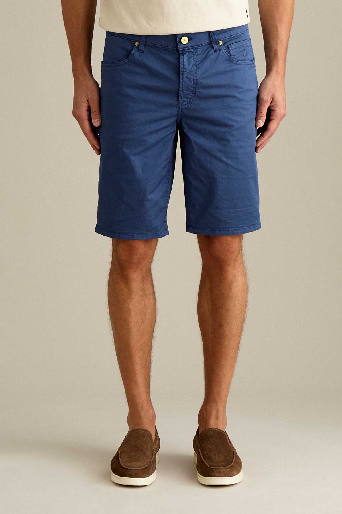 BERMUDA - JO - COTONE SLIM FIT BLU MEDIO