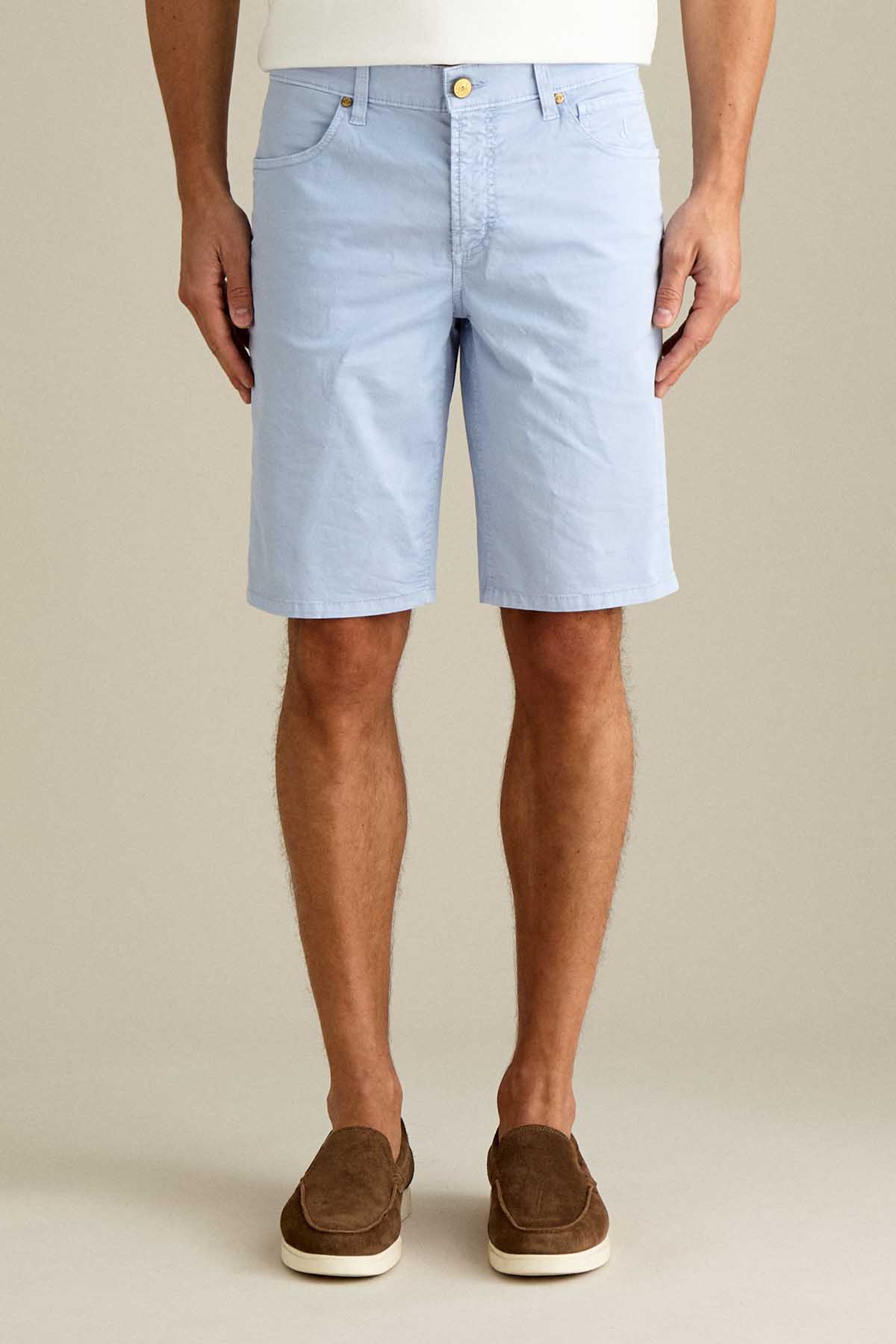 BERMUDA - JO - COTONE SLIM FIT AZZURRO CHIARO