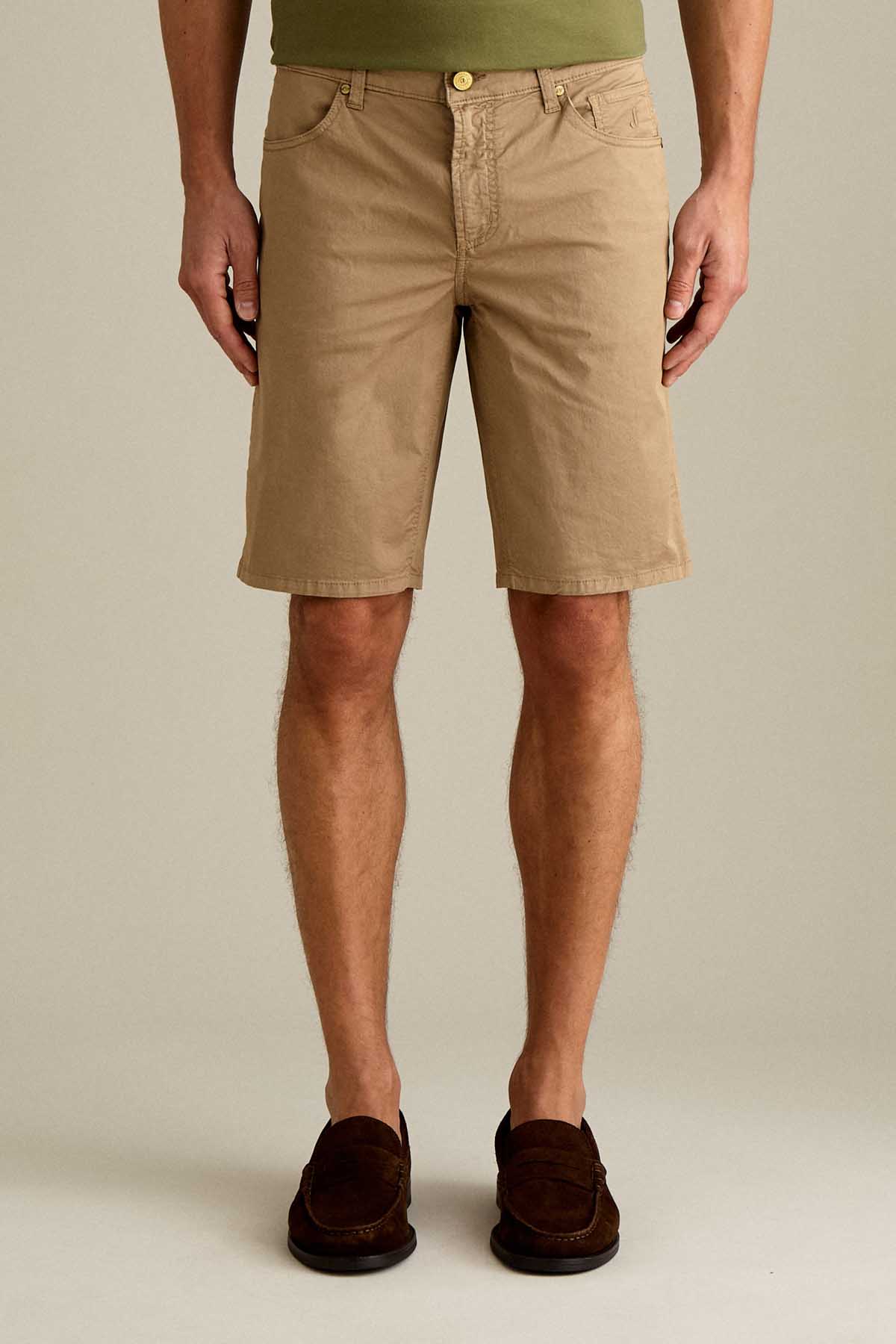 BERMUDA - JO - COTONE SLIM FIT MARRONE CHIARO