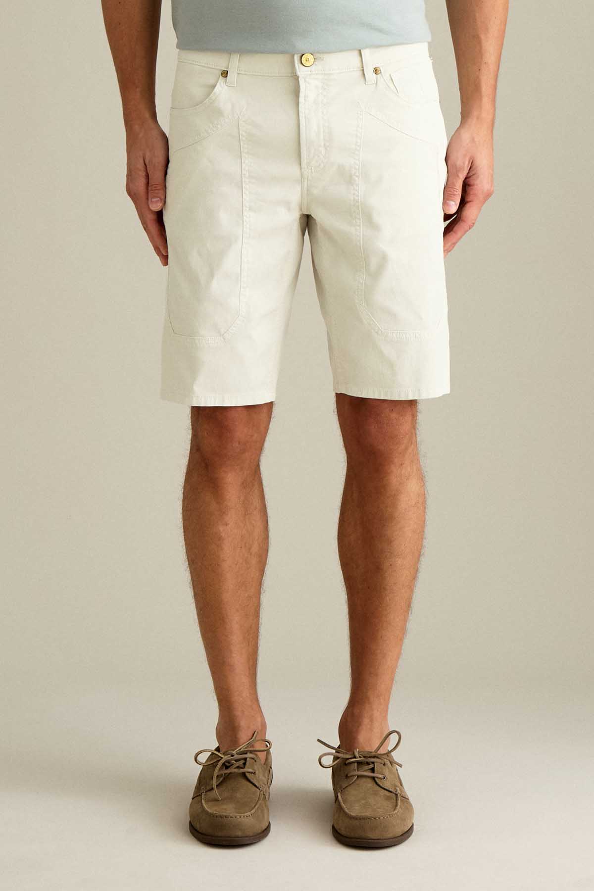 BERMUDA - JAYDEN - TOPPA COTONE SLIM FIT GRIGIO GHIACCIO