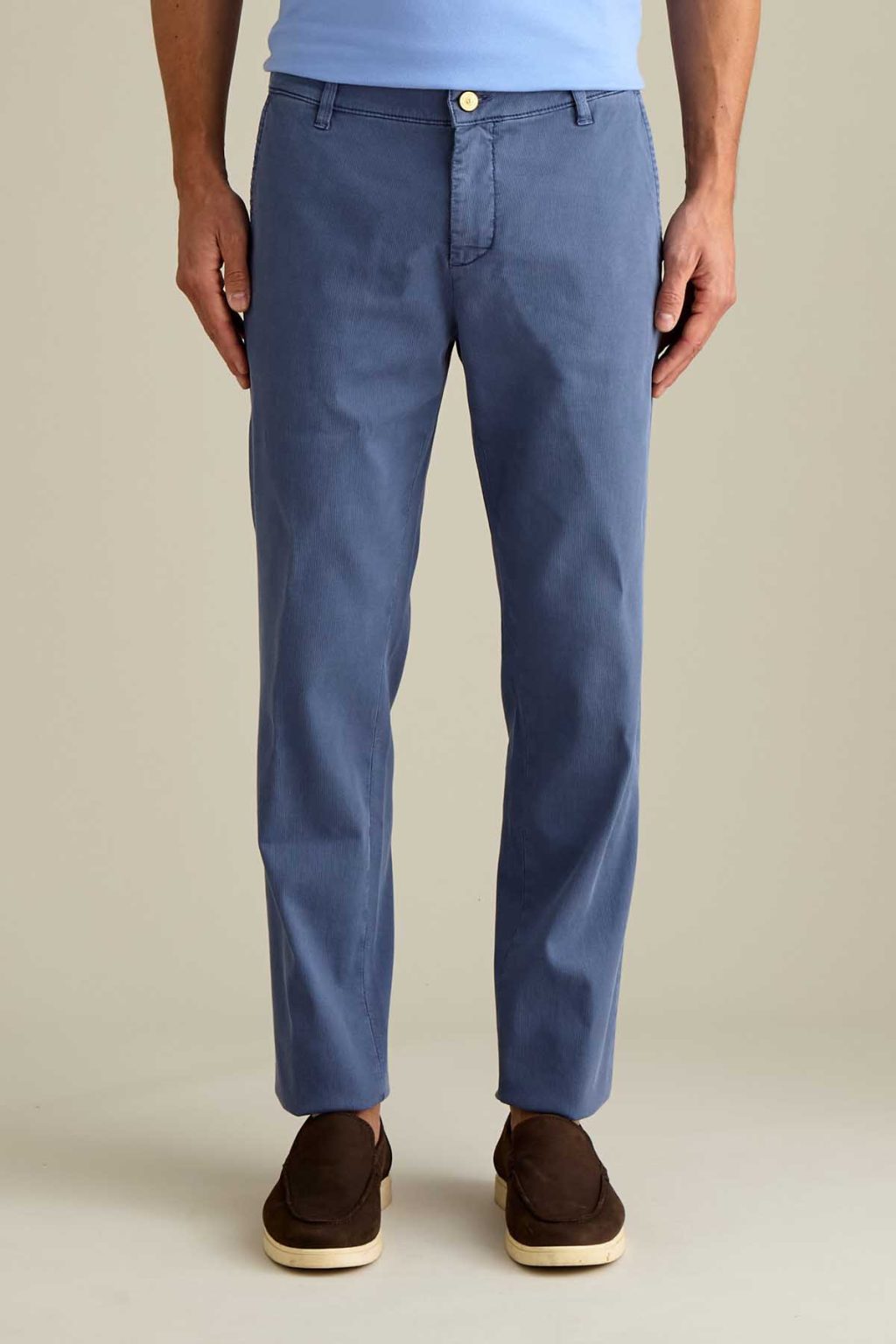 PANTALONE - JACK - CHINO COTONE SLIM FIT BLU MEDIO
