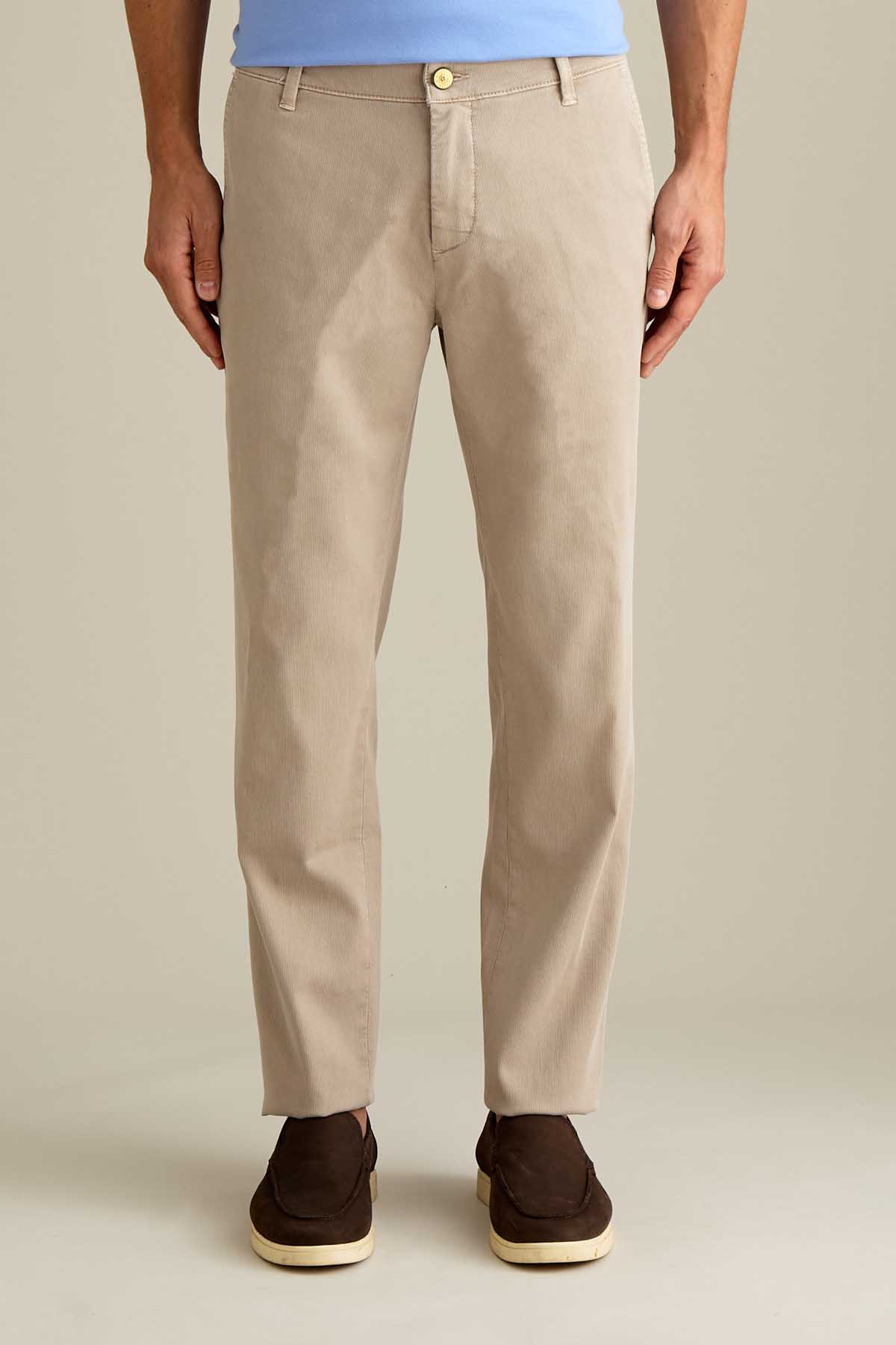 PANTALONE - JACK - CHINO COTONE SLIM FIT BEIGE CEMENTO