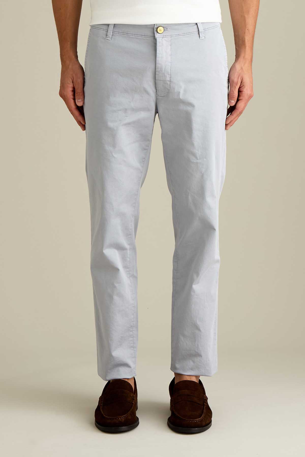 PANTALONE - JACK - CHINO COTONE SLIM FIT GRIGIO CEMENTO