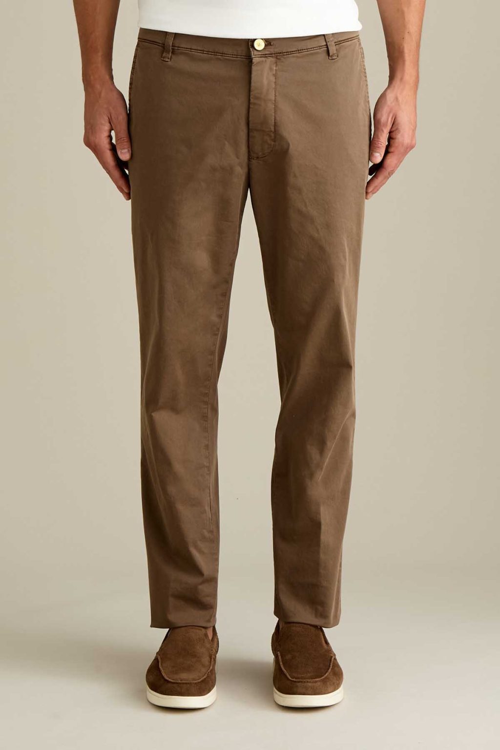 PANTALONE - JACK - CHINO COTONE SLIM FIT MARRONE CHIARO
