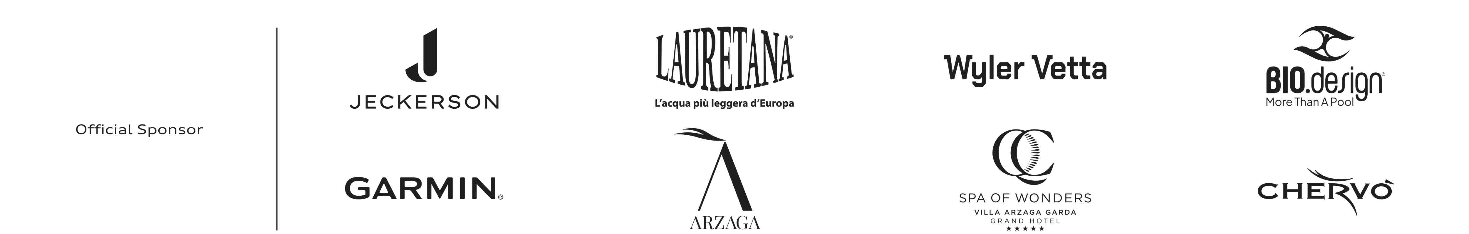 Sponsor ufficiali dell’evento: Jeckerson, Lauretana, Wyler Vetta, BIO.Design, GARMIN, Arzaga, SPA of Wonders Arzaga, Chervò